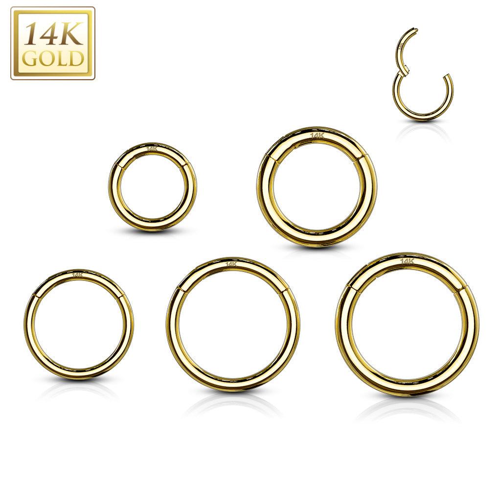 14K Simple Hoop