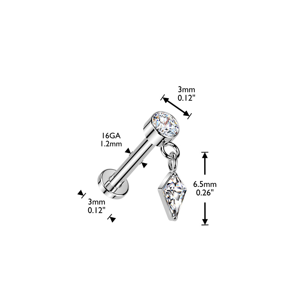 Coffin CZ Dangle
