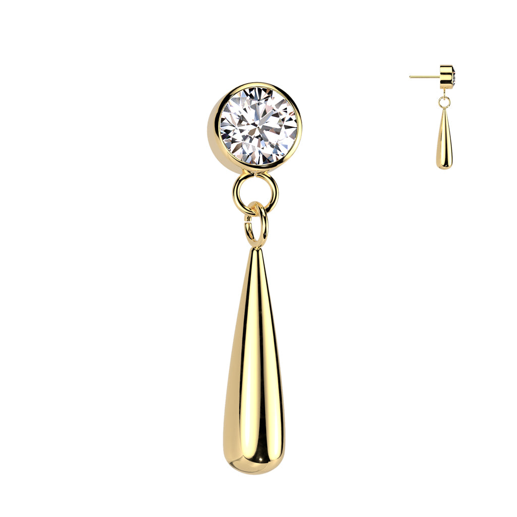 Tear Drop CZ Dangle