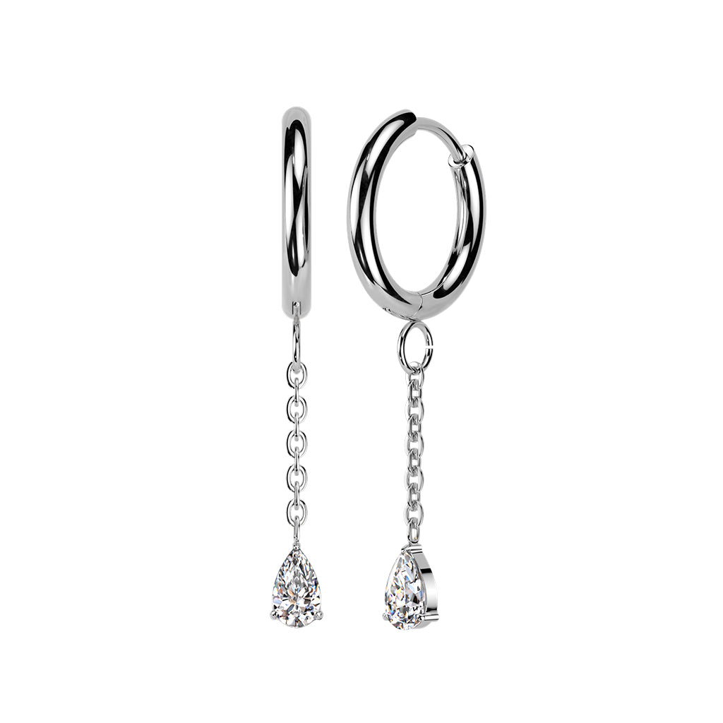 Pear Diamond  Dangle