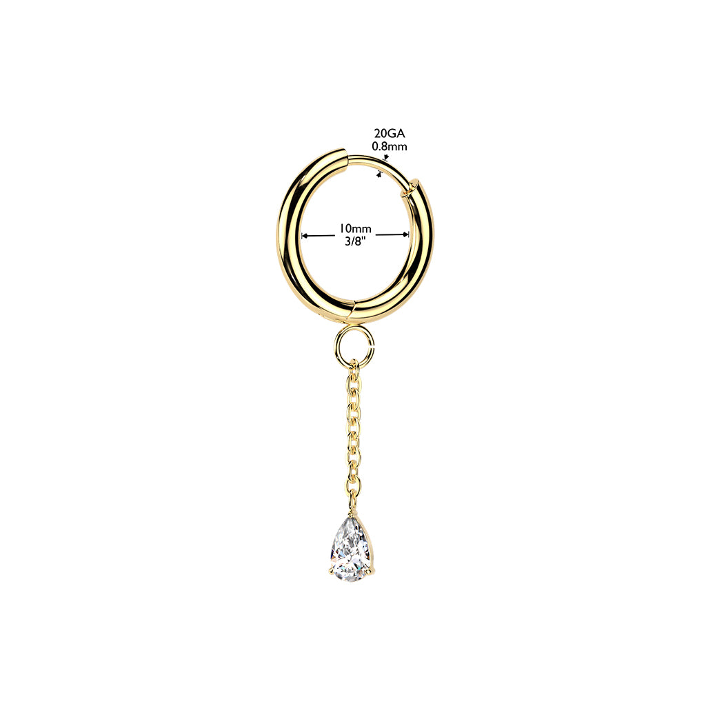 Pear Diamond  Dangle