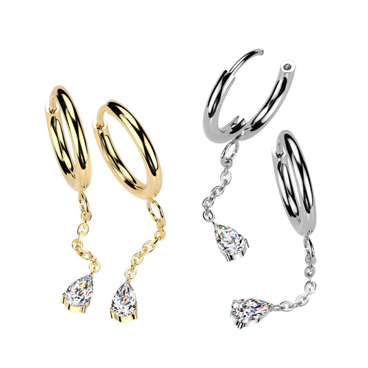 Pear Diamond  Dangle