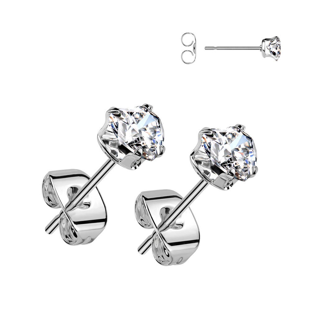 Diamond Heart Stud