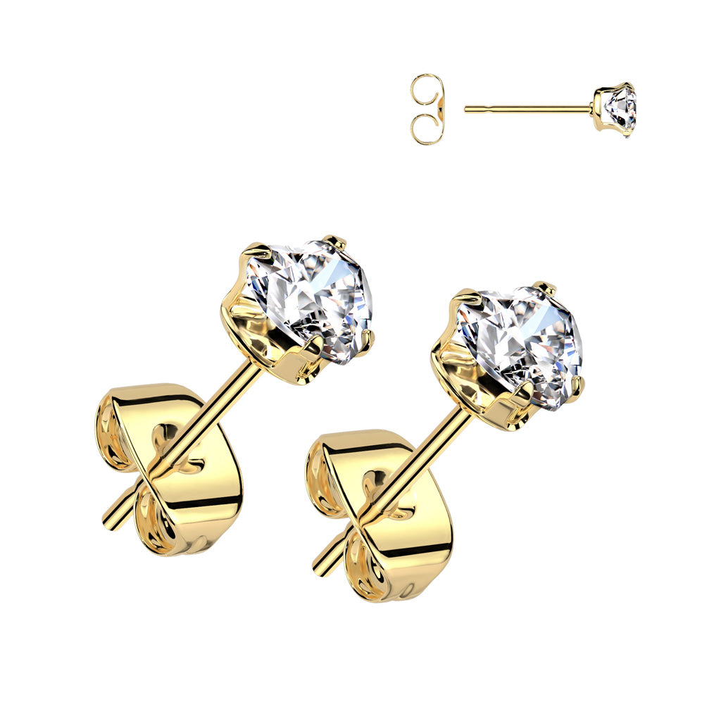 Diamond Heart Stud