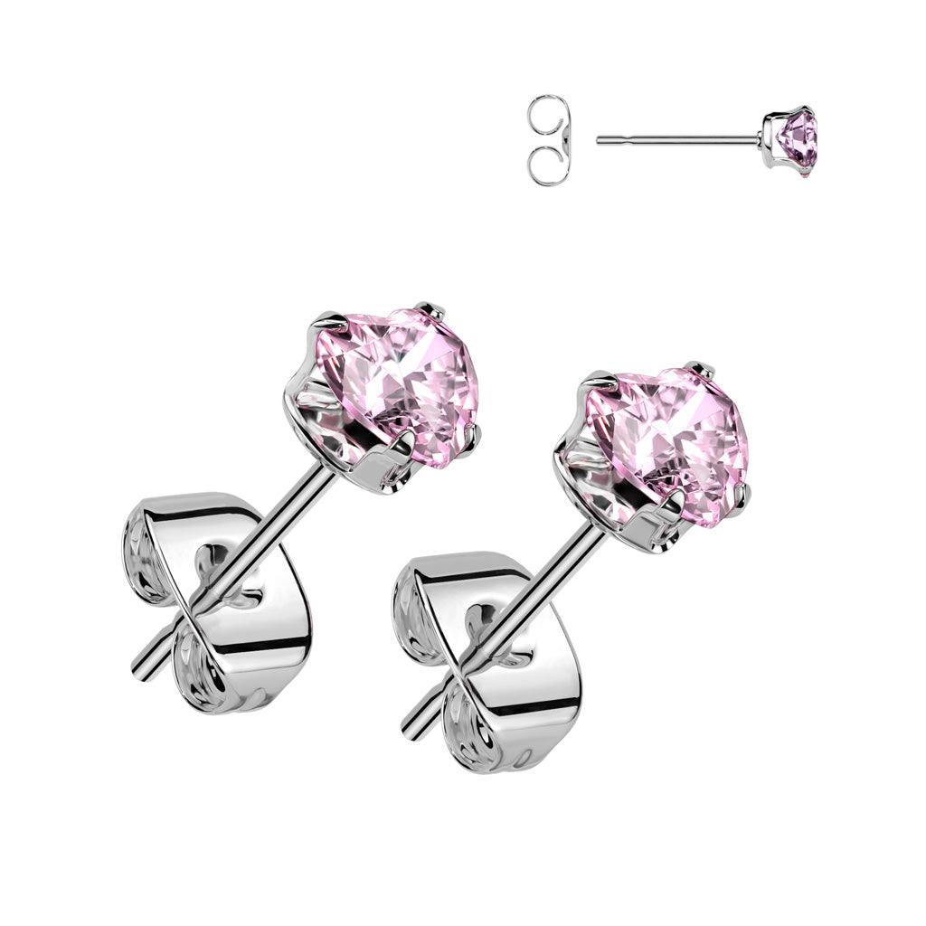 Diamond Heart Stud