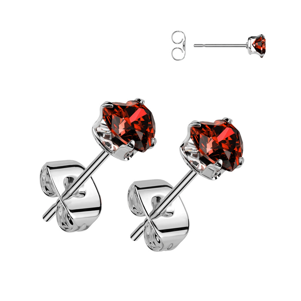 Diamond Heart Stud