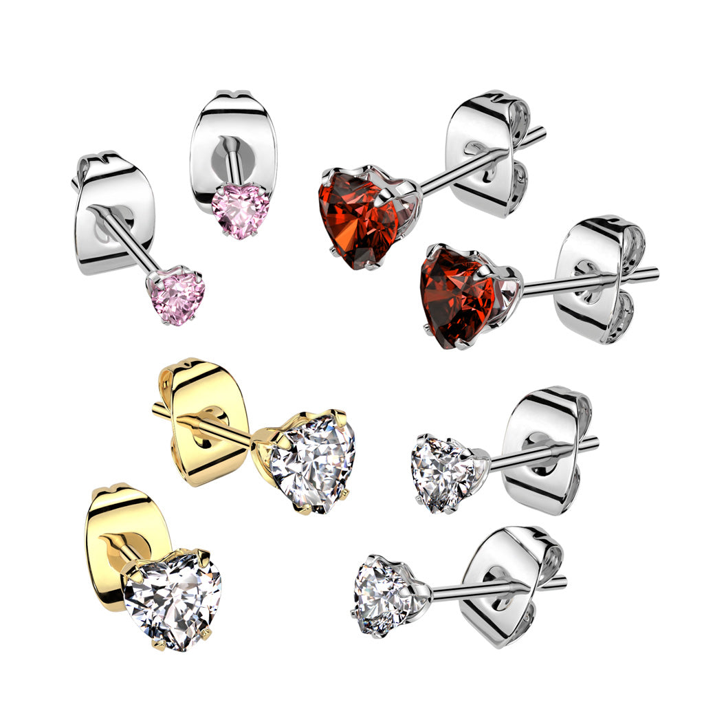 Diamond Heart Stud