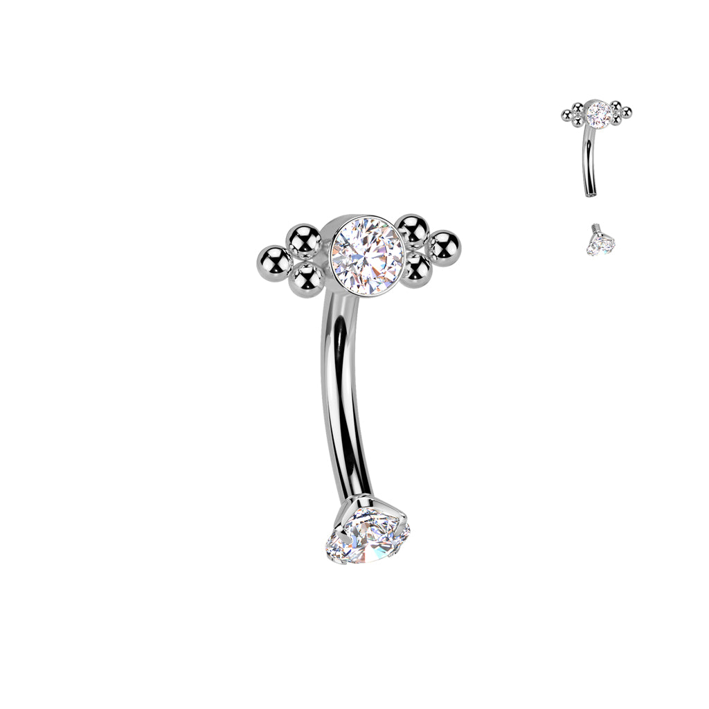 Diamond Trinity Ball Barbell