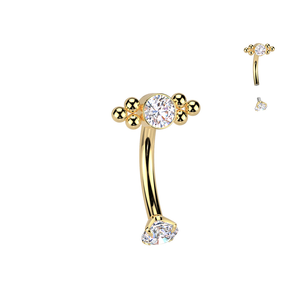 Diamond Trinity Ball Barbell