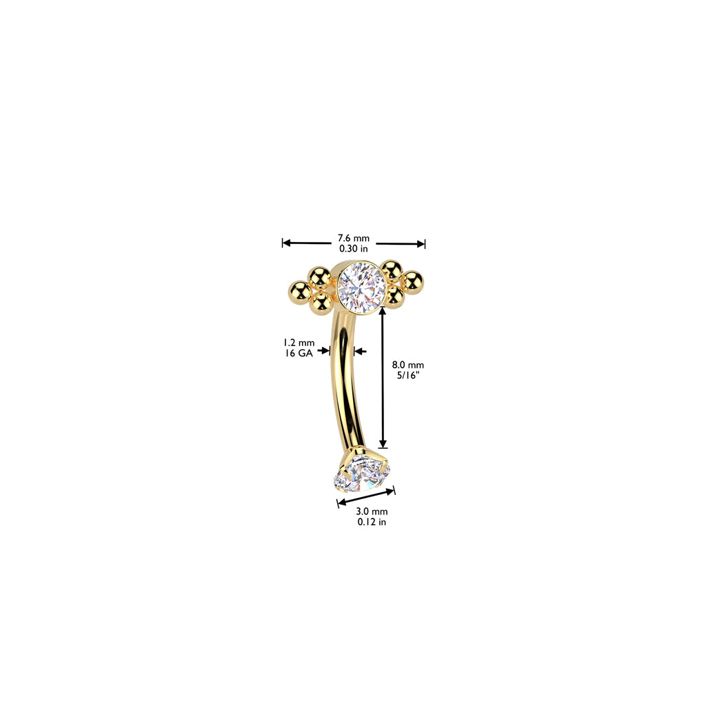 Diamond Trinity Ball Barbell