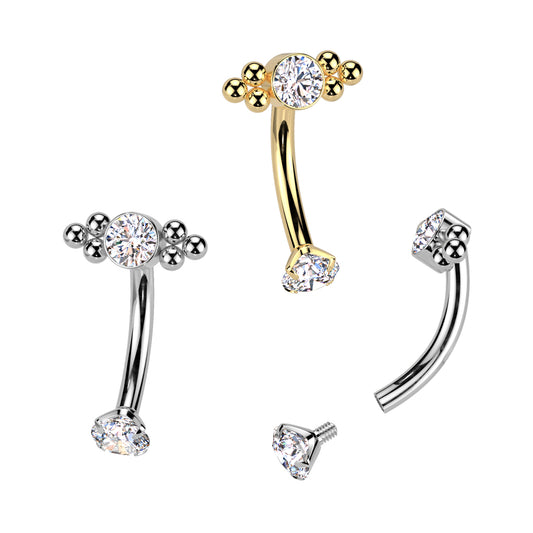 Diamond Trinity Ball Barbell