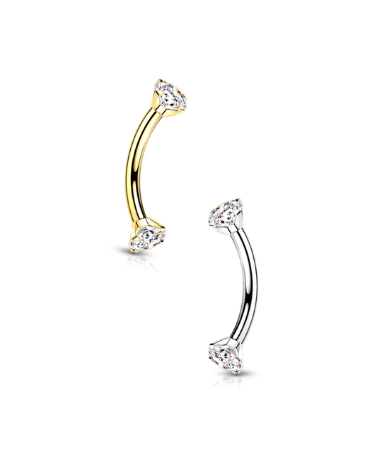 Round Diamond Barbell